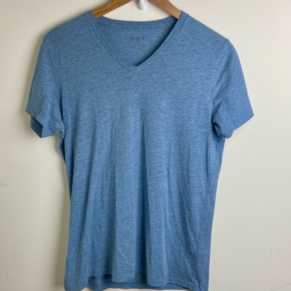 Bonobos Blue Slim Fit V-Neck Shirt Size M
